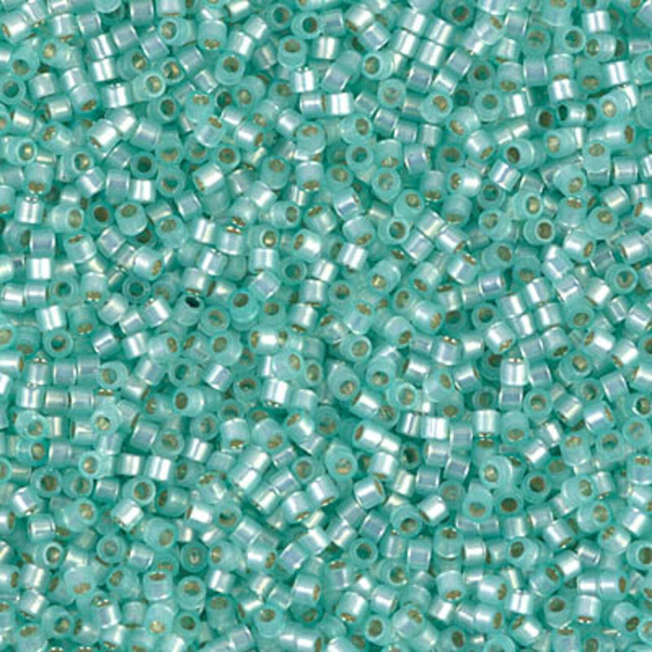 DB0626 11/0 Dyed Lt Aqua Green Silver Lined Alabaster Miyuki Delica